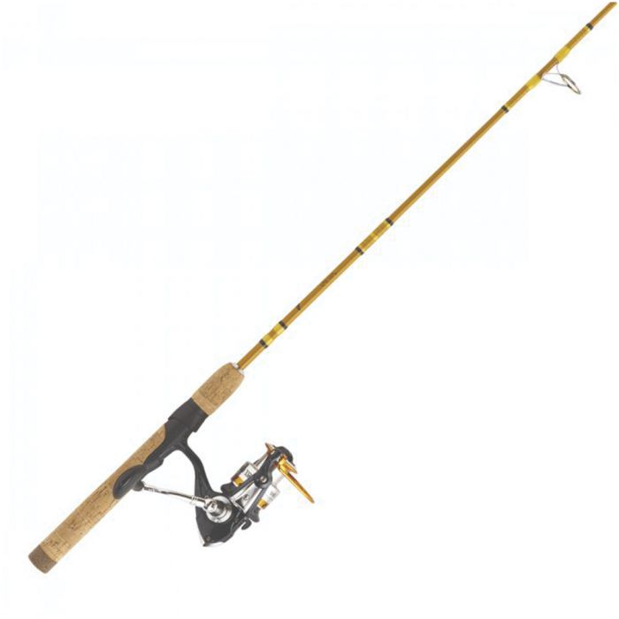Fishing rod and reel set on a white background