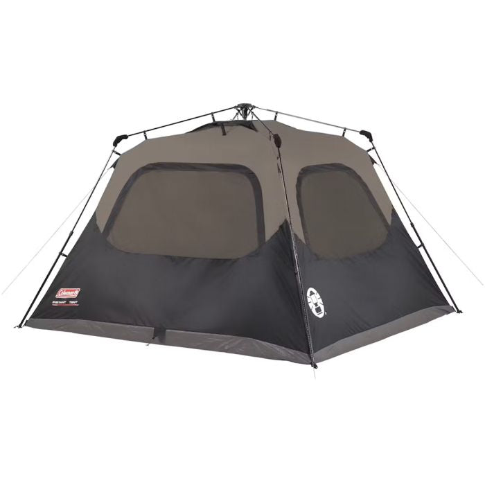 Coleman tent with gray and black color scheme on a white background