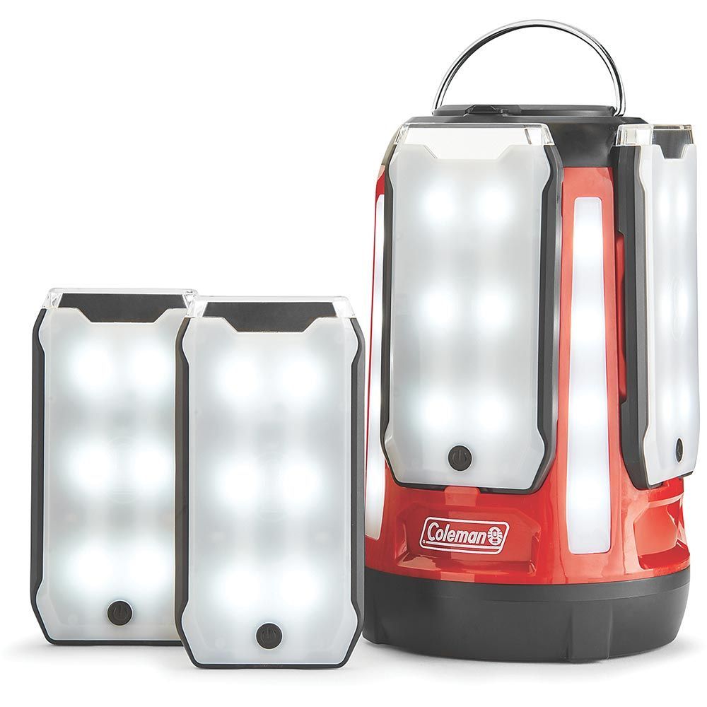 Coleman Quad Pro 800L LED Lantern – Rechargeable Multi-Panel Camping Lantern with Removable Lights