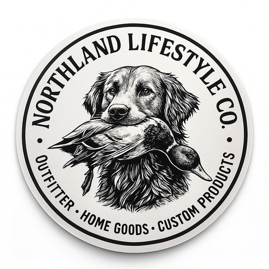 UV printed embossed Field Classic vinyl sticker with outdoor heritage design