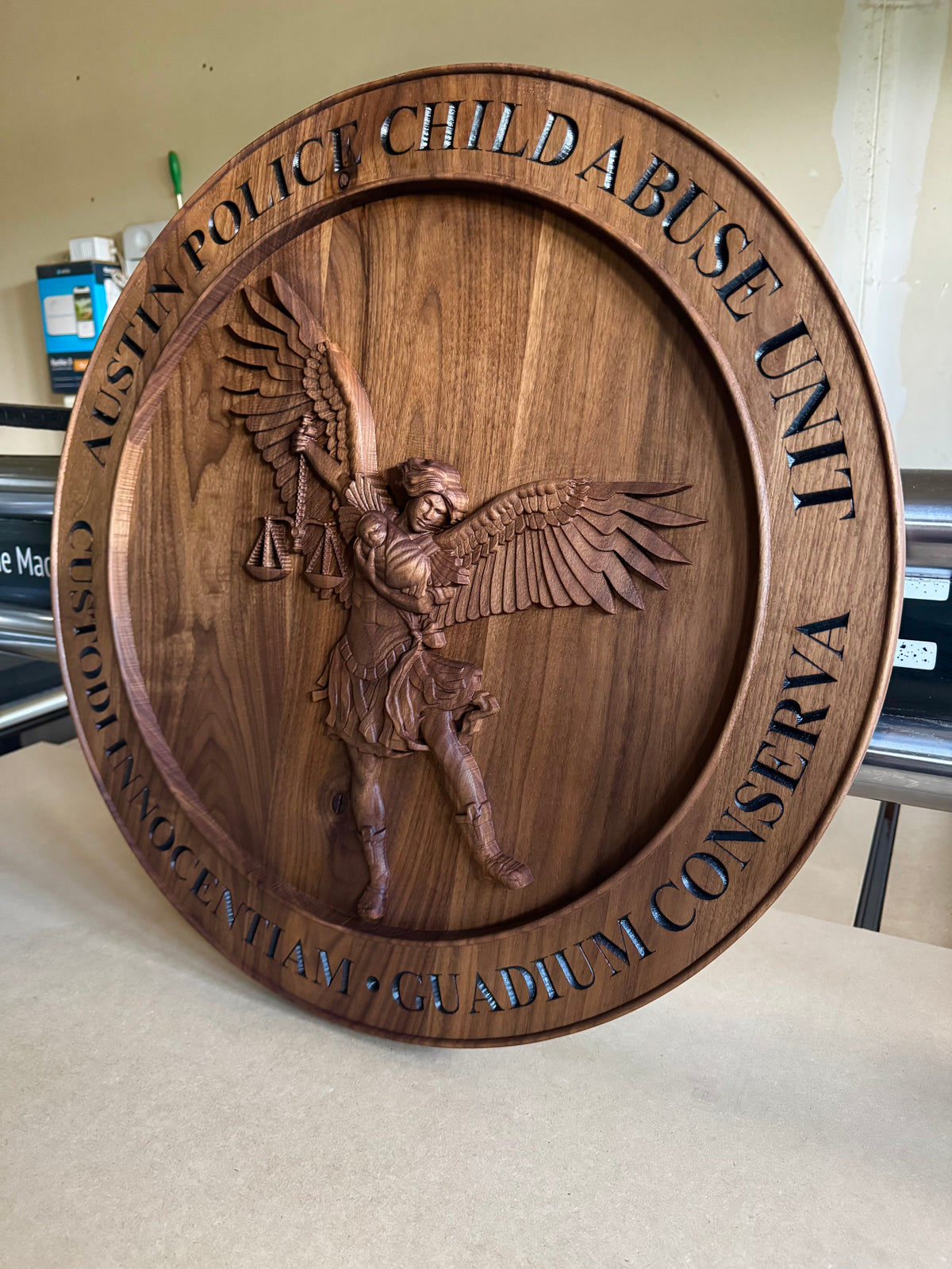 Custom Carved Wood Unit Logo Plaque | Personalized Police Sign | Firefighter, Military, Security & EMS Wall Decor | PCS/Retirement Gift | Northland Lifestyle Company