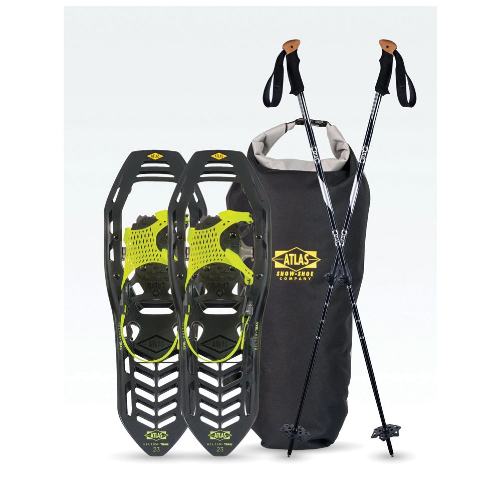 Atlas Helium Trail 26 Snowshoe Kit | Lightweight Snowshoes, Poles & Tote (Unisex)