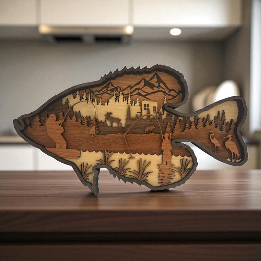 Multi-Layer Wood Crappie Wall Art | Northland Lifestyle Company