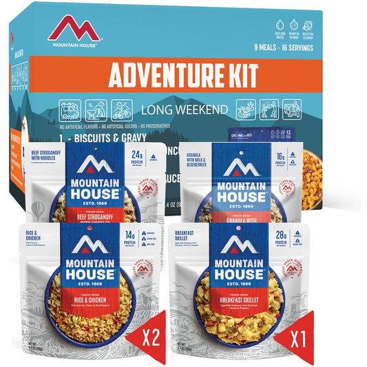 Mountain House Adventure Weekender Kit | Freeze-Dried Meals for Camping & Backpacking