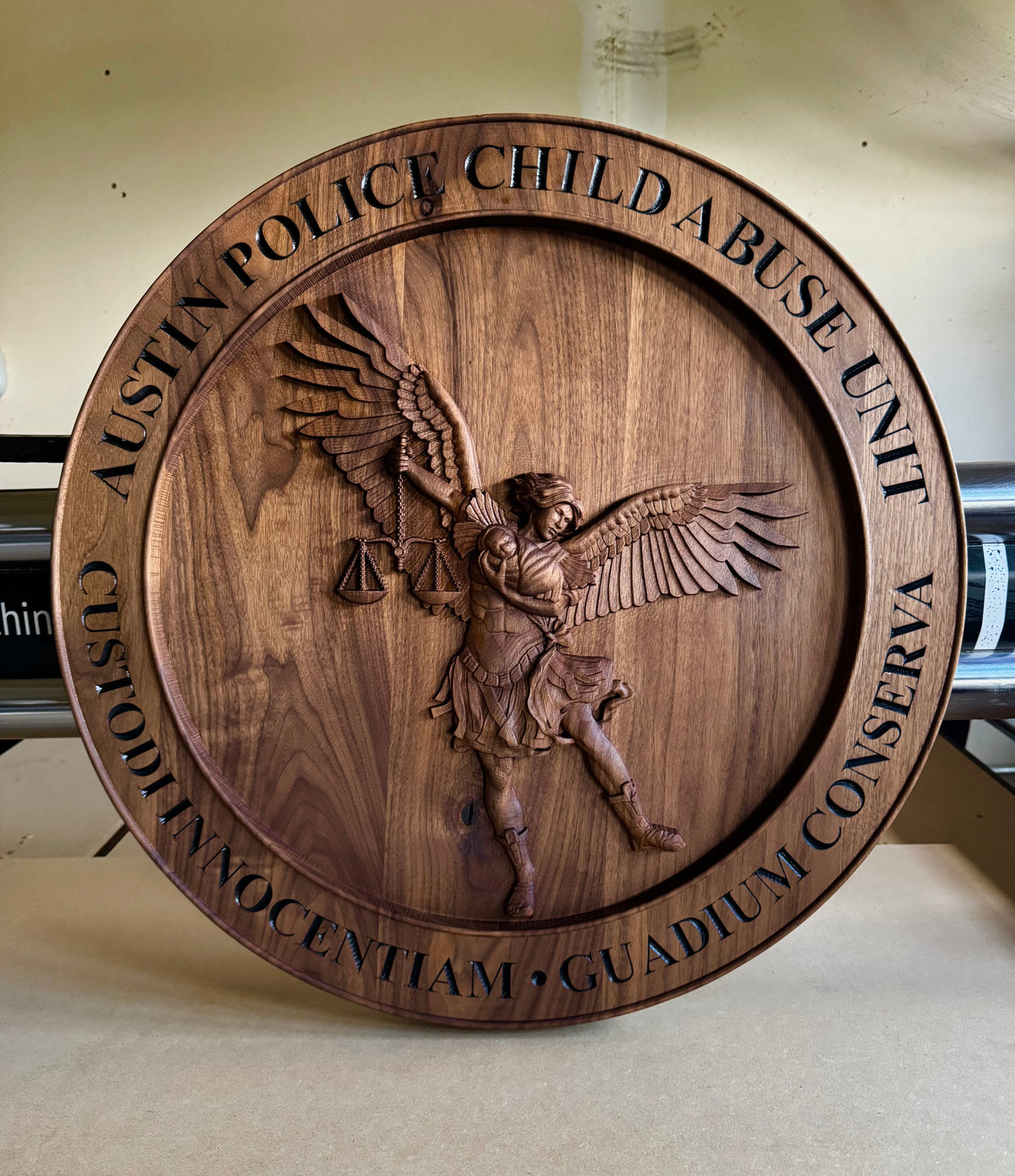 Custom Carved Wood Unit Logo Plaque | Personalized Police Sign | Firefighter, Military, Security & EMS Wall Decor | PCS/Retirement Gift | Northland Lifestyle Company