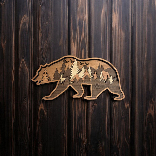 Multi-Layer Wood Bear Wall Art | Northland Lifestyle Company